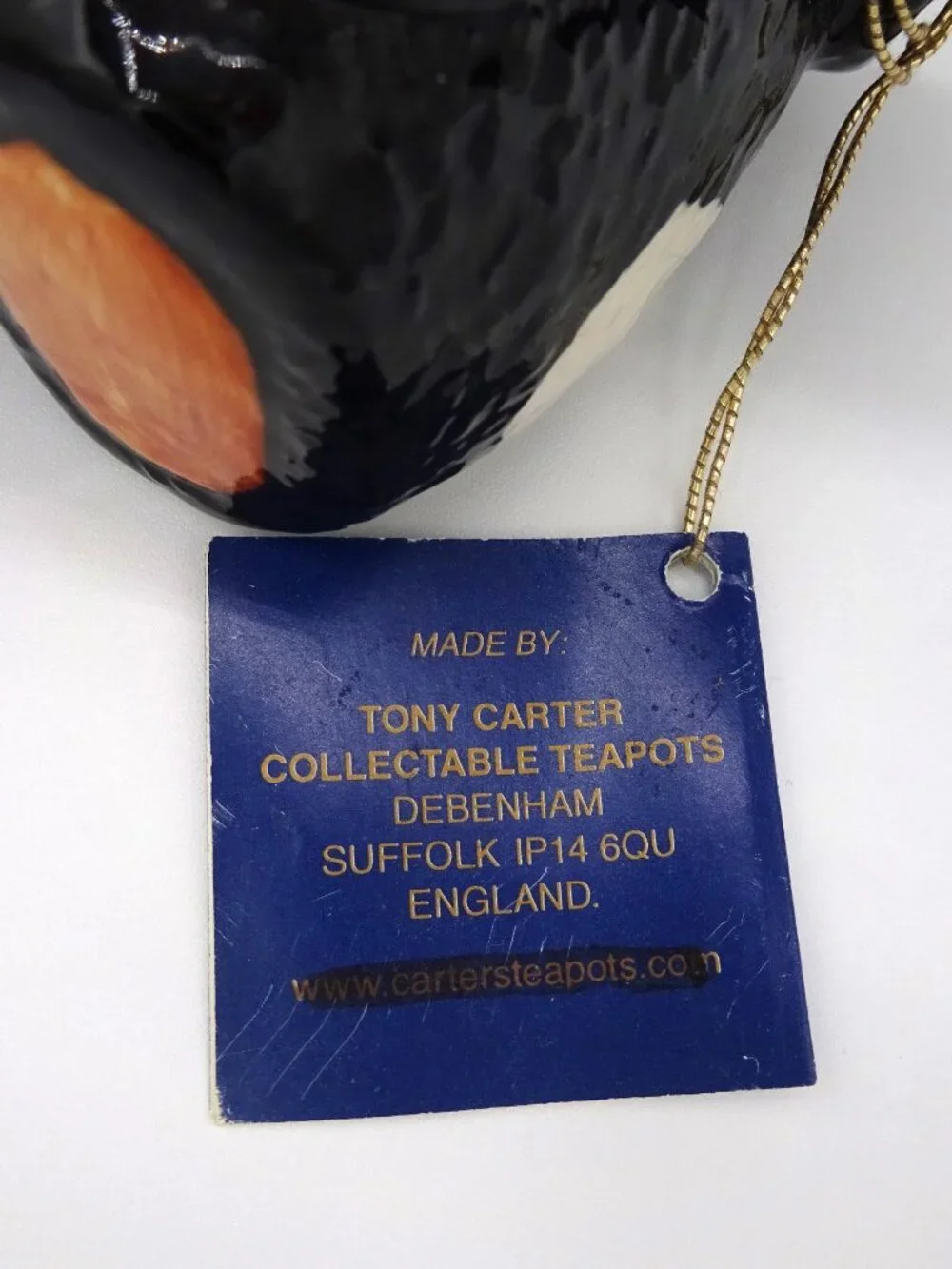Tony Carter Panda Bear Collectible Teapot Ltd Ed 37/2000 Made In England w/Tag